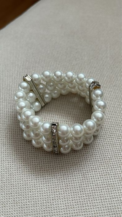 Piękna bransoletka perły z cyrkoniami