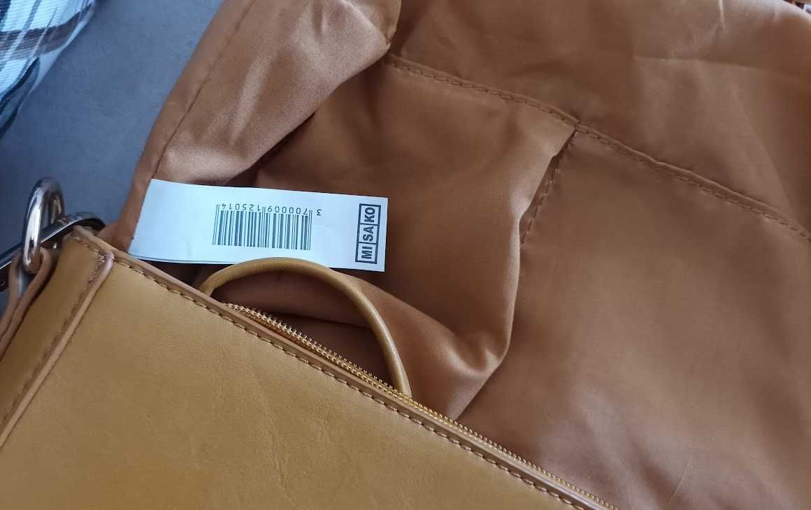 Mala à tiracolo em amarelo mostarda  da Misako - nova, não foi usada