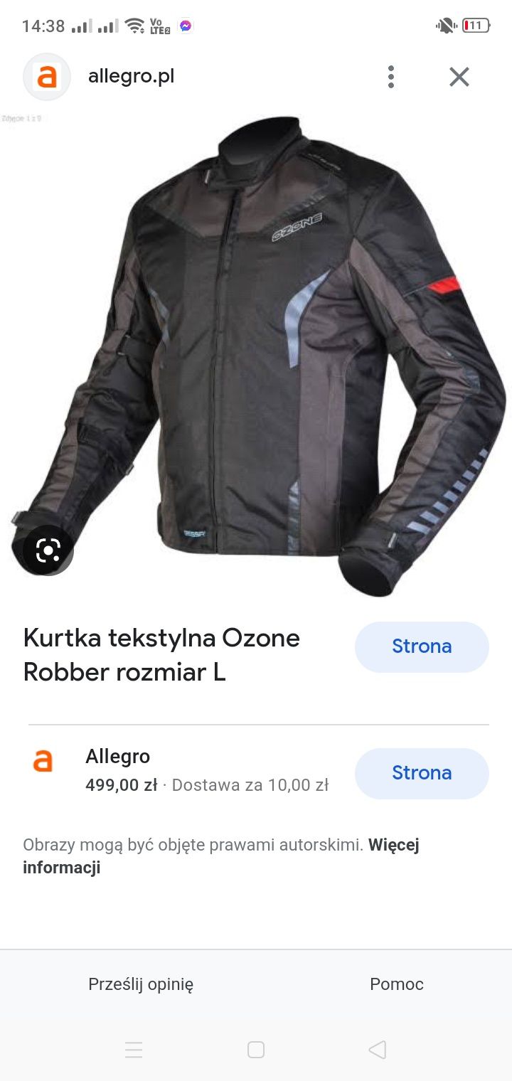 Kurtka tekstylna OZONE ROBBER rozmiar 2XL