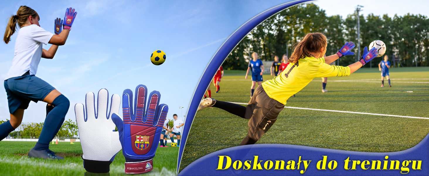 FC BARCELONA ARSUK Rękawice bramkarskie dla dzieci rozmiar 6 , 6-9 lat