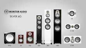 комплект акустики 5.0 MONITOR AUDIO silver(6G) 300+C150+100 gloss blac