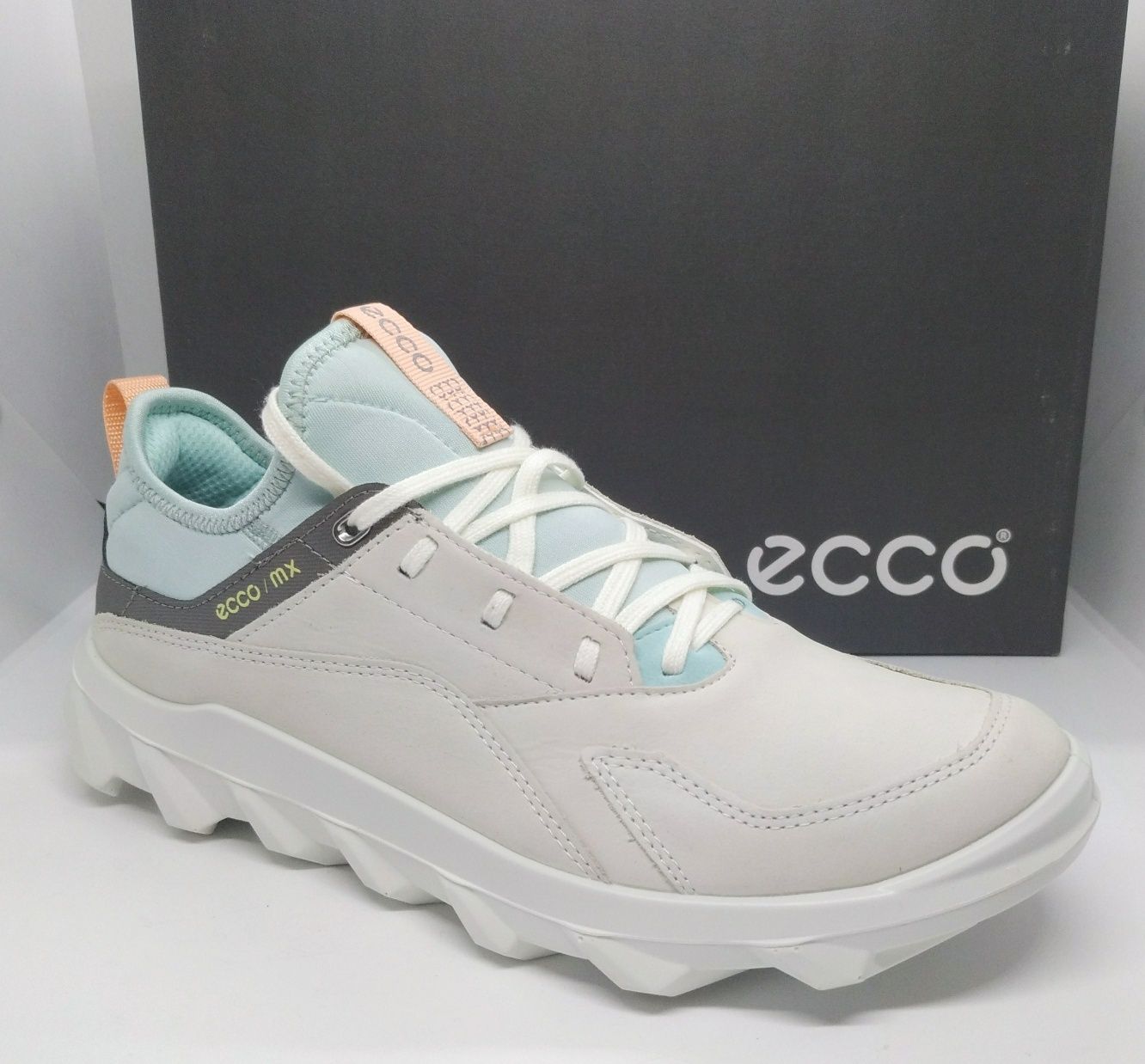 кожаные 27см стильные кроссовки Ecco оригинал