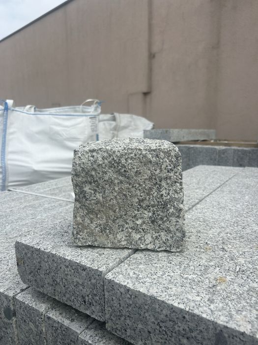KOSTKA GRANITOWA 15x17 Szary Granit Kocie Łby Rzędówka Chlebówka Bruk