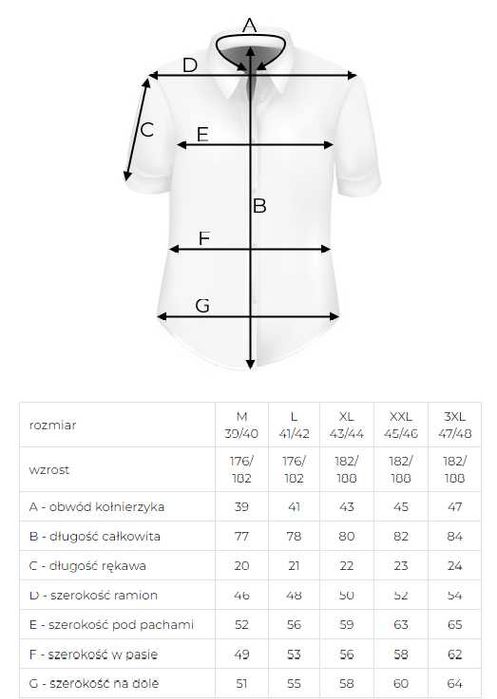 Koszula męska krótki rękaw błękitna Viadi Polo M