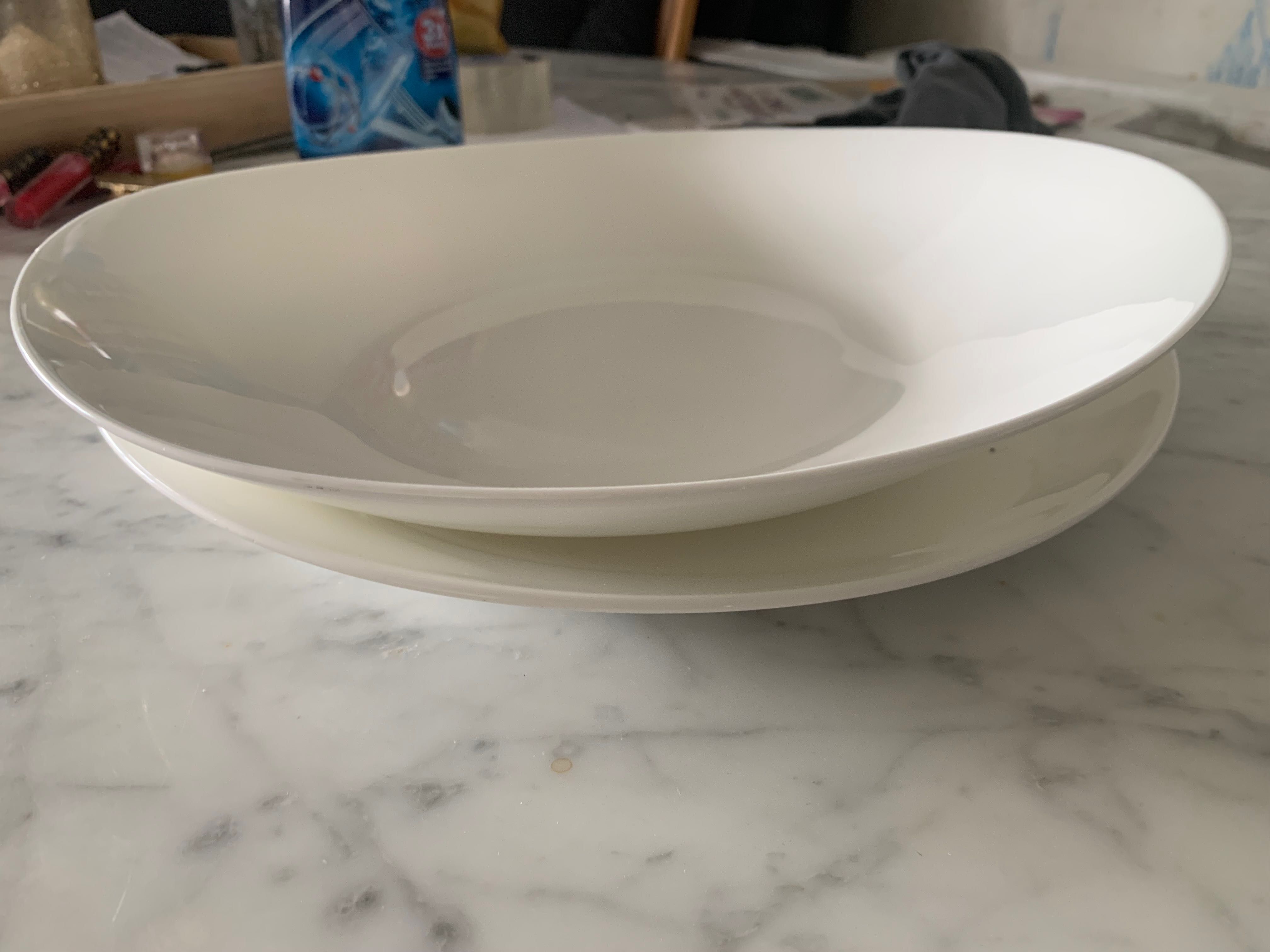 Stara Ikea unikat Skyn porcelana kostna talerze do zupy 4 sztuki