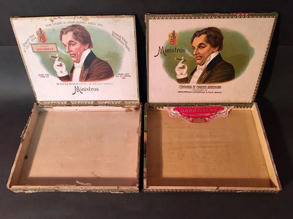 2 CAIXAS com 100 anos - Danneman & cia - Bahia - 21,5x17x2,5 cm/s