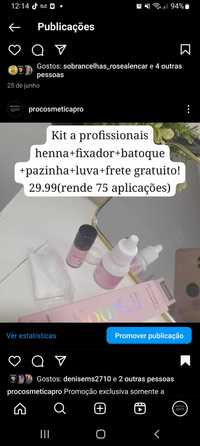 Kit Henna premium+ fixador + frete gratis