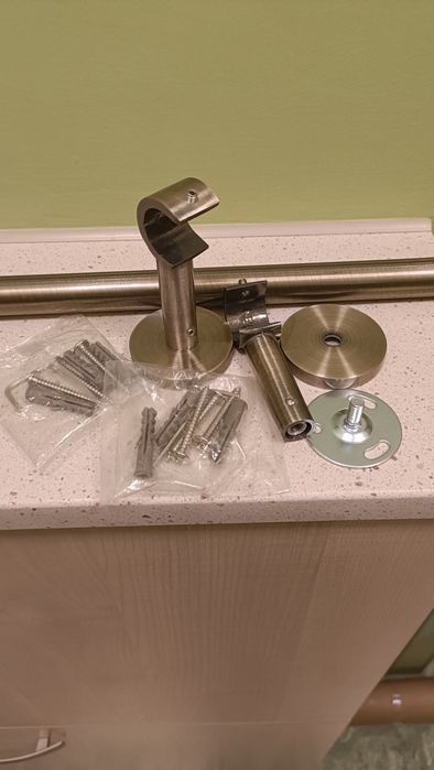 Karnisz pojedynczy 200 cm antyczne złoto