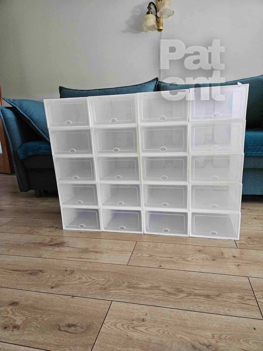 Pudełka 20 sztuk modułowe organizery białe do przechowywania zestaw