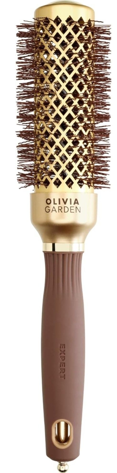 Olivia Garden - Expert Blowout Shine Gold & Brown Hairbrush - 35