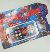 Super zestaw telefon z zegarkiem Spiderman