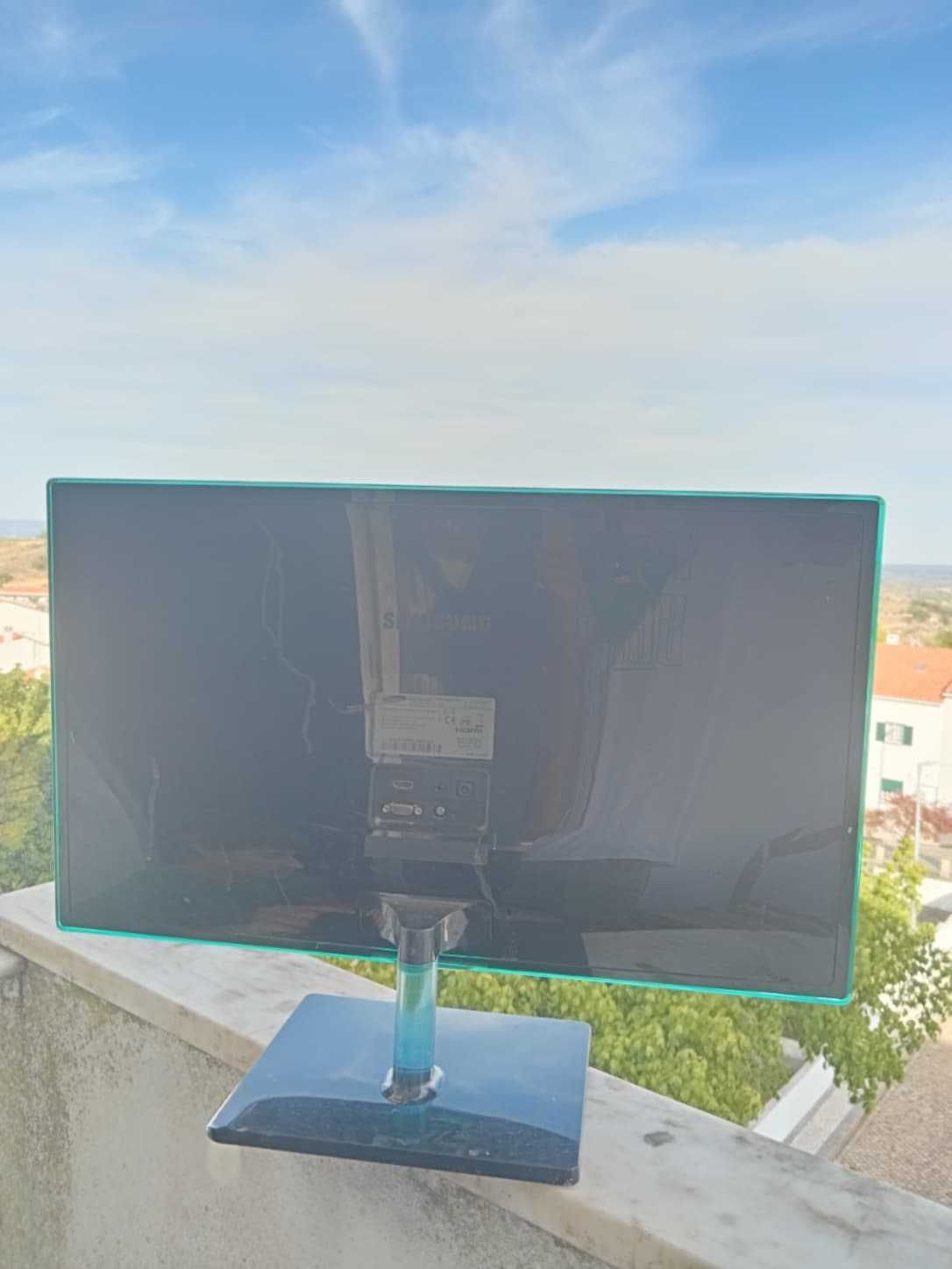Monitor Samsung com ecrã danificado