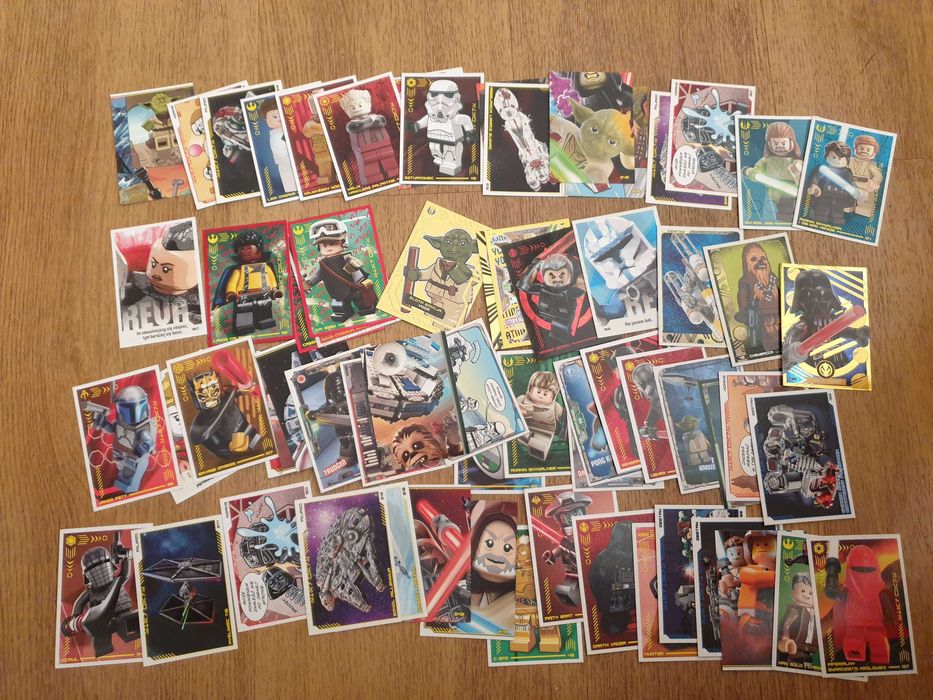 Ponad 60 kart lego star wars, karty kolekcjonerskie lego star wars