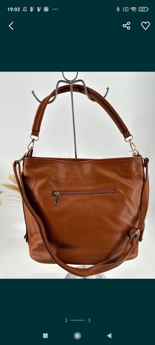 Nowa torebka firmowa brązowa Marco contii worek a4