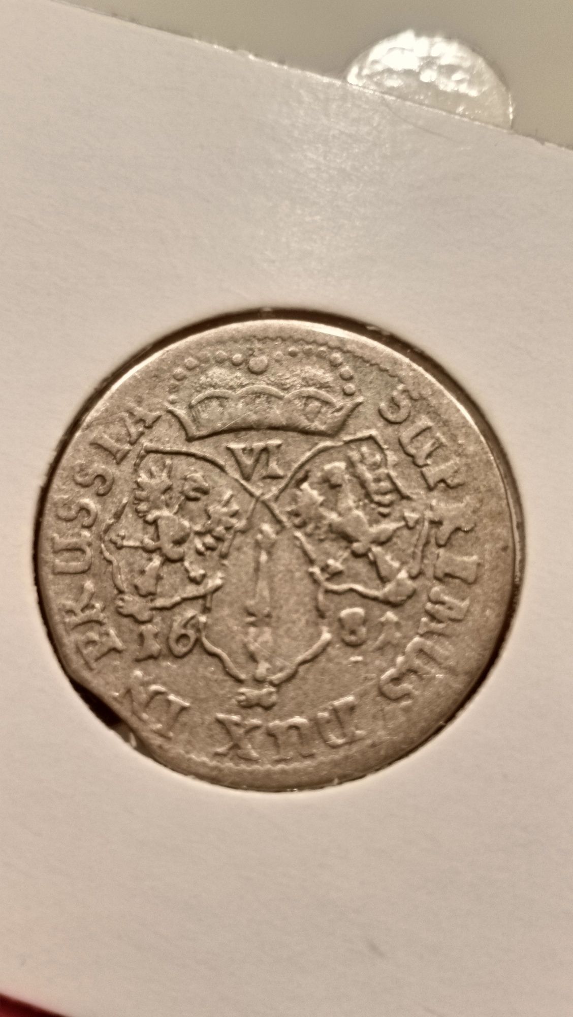 Monety starej polski królewskiej - szóstaki Jan Kazimierz + Wilhelm