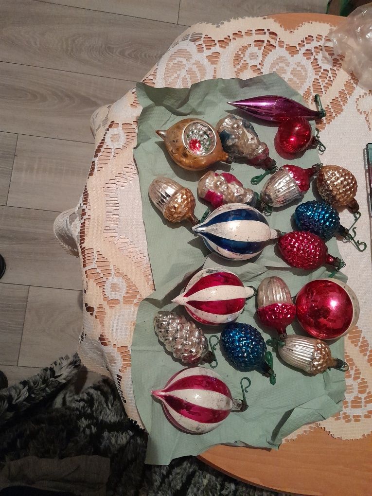 Ozdoby choinkowe z dawnych.lat prl