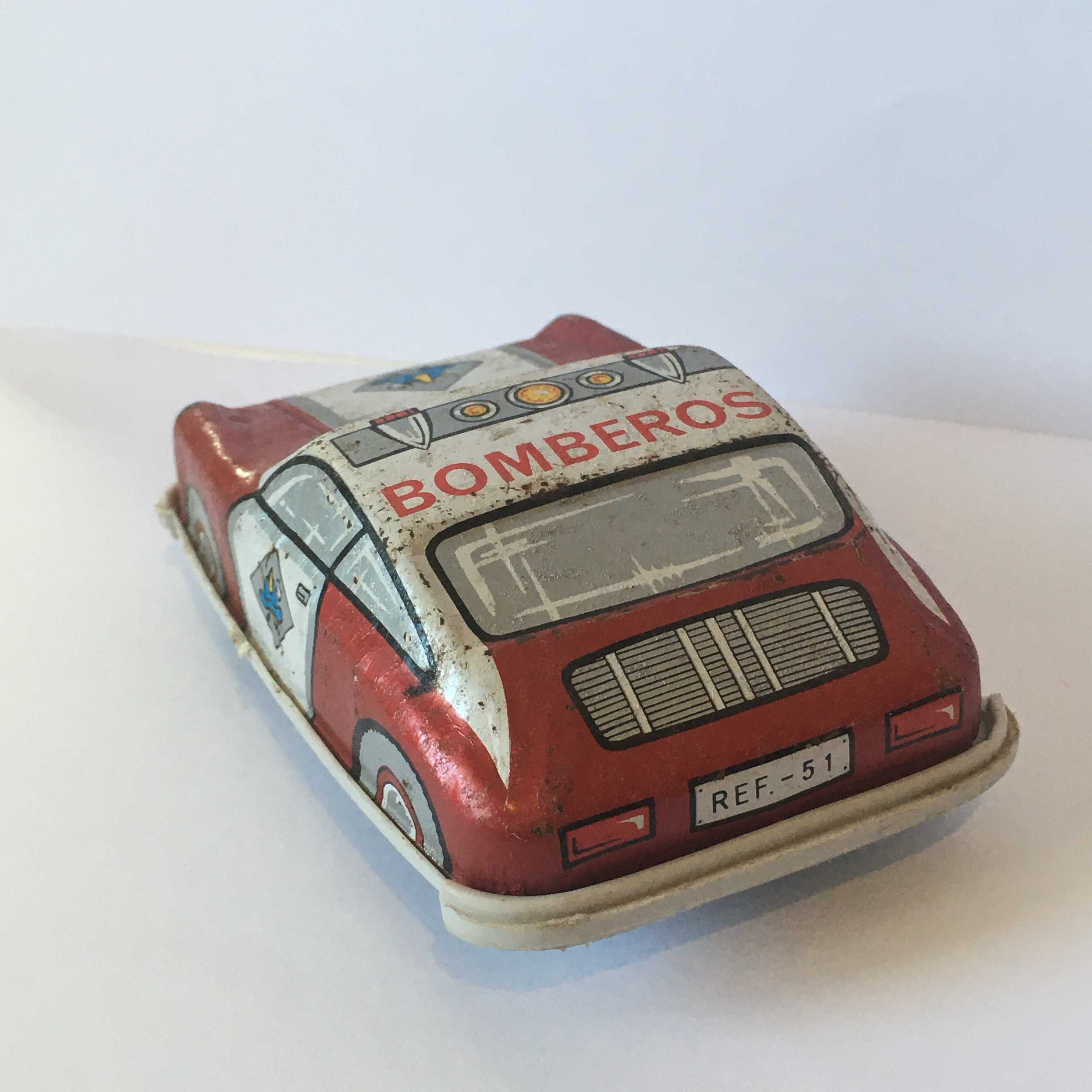 Brinquedo miniatura PORSCHE 911 Bombeiros - em chapa com fricção