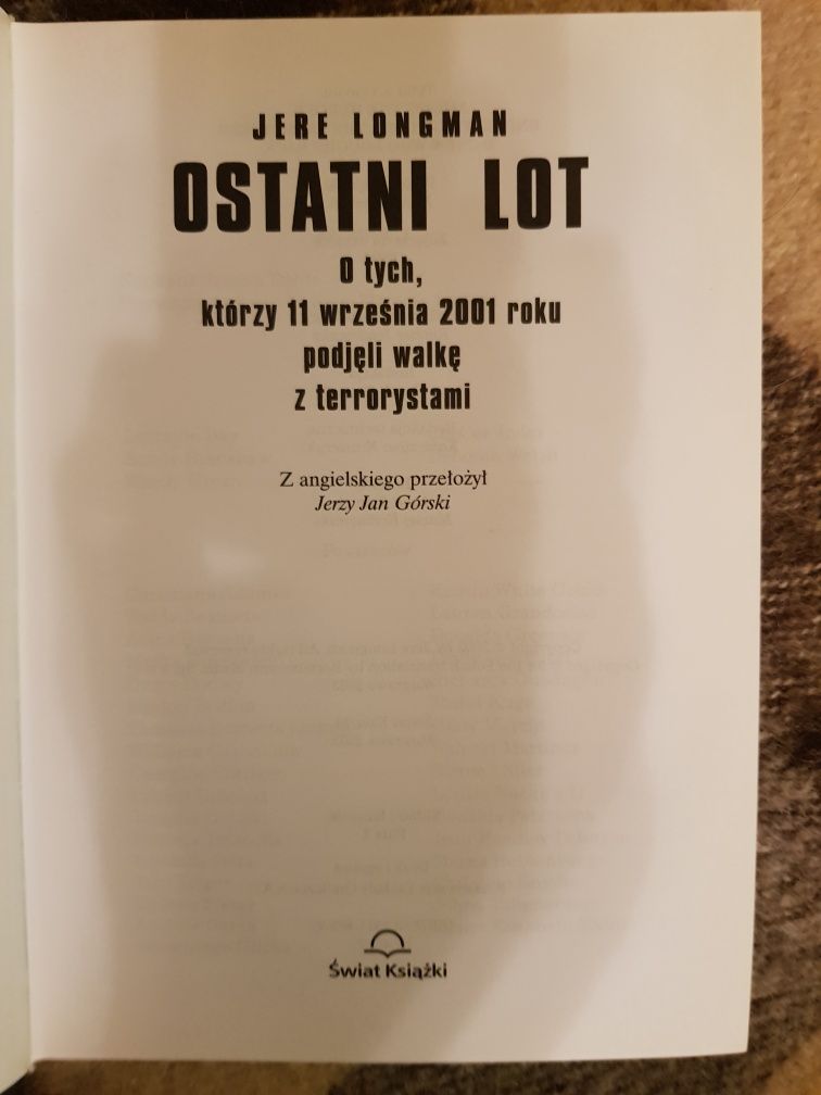 Jere Longman Ostatni lot Świat Książki 2003