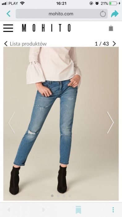 Nowe Jeansy spodnie mohito