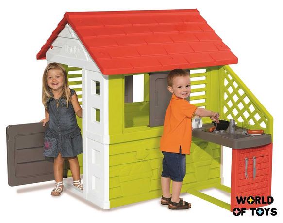 Дитячий Домик Будиночок Smoby Toys Сонячний з літньою кухнею, 810713