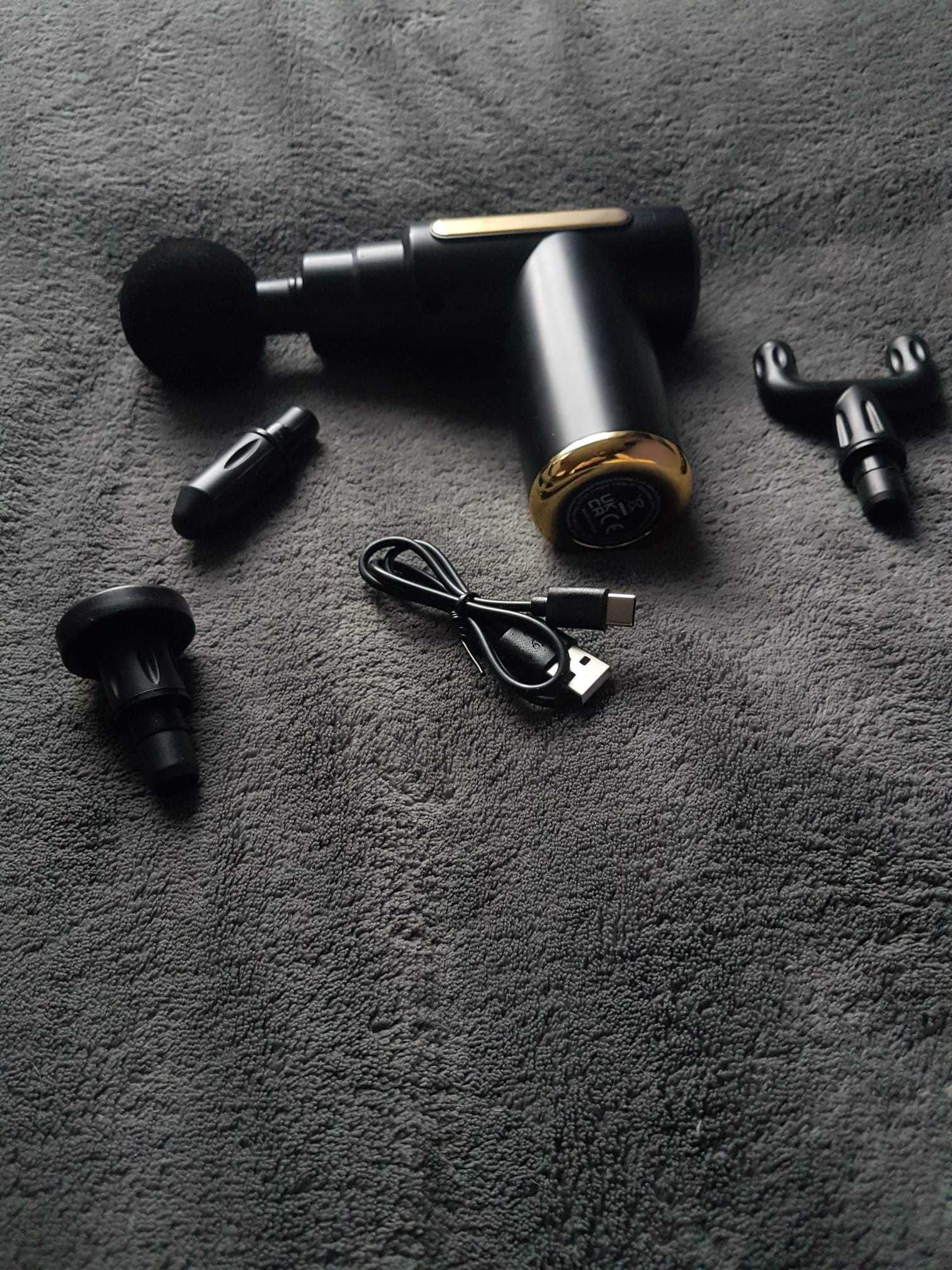 MASAŻER  Pistolet do masażu mięśni z akumulatorem, 6-trybowy USB typ-C
