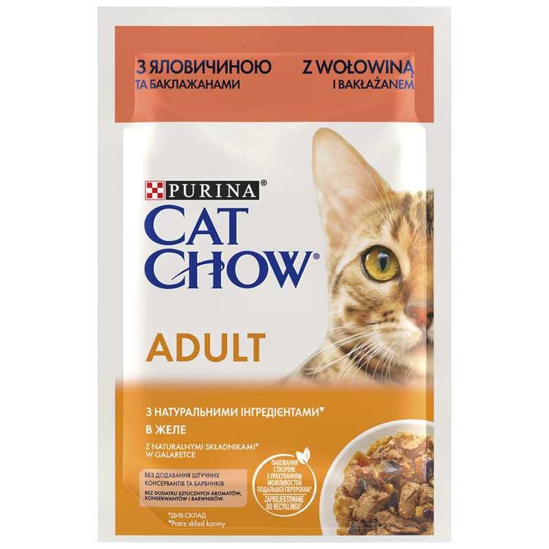 Вологий корм Cat Chow (Кет Чау) для котів і кошенят. 10 Видів Паучів