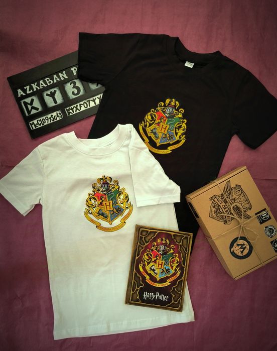 Набір Футболка +блокнот. Подарунковий бокс Harry Potter.