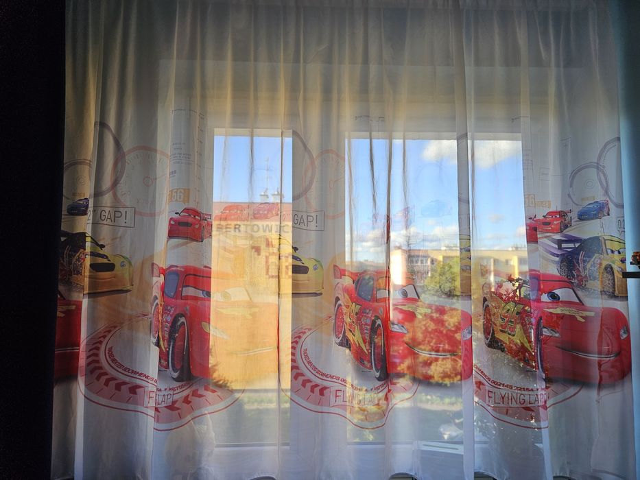 Firanka z motywem cars 150x300