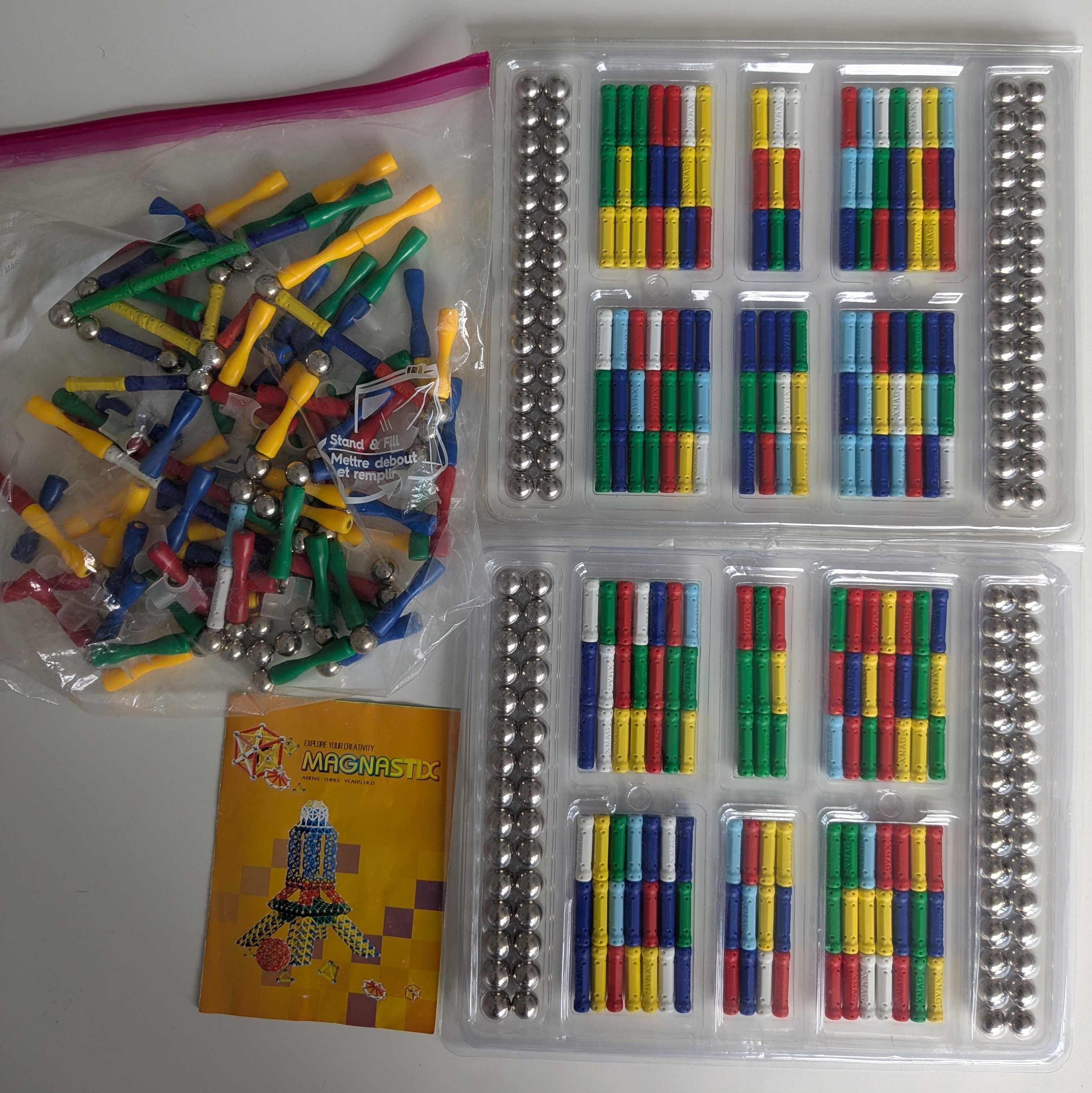 Klocki magnetyczne Magnastix 3 zestawy