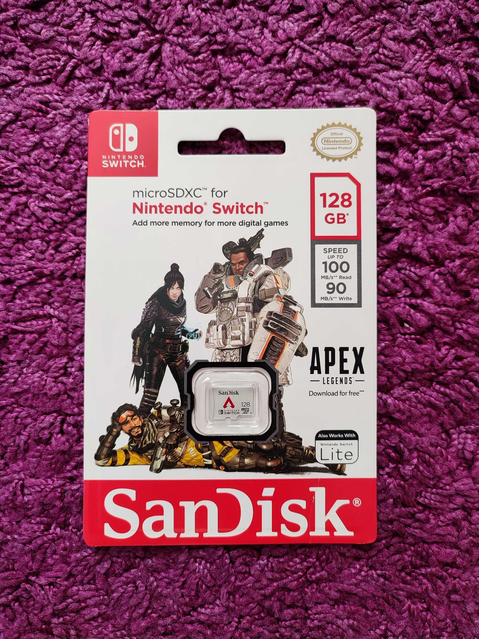 Karta microSDXC do Nintendo Switch. 128GB. Oryginalna SanDisk. Nowa