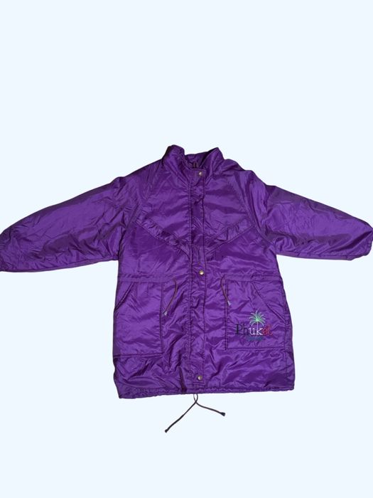 Fioletowa kurtka vintage Phuket retro oldschool unisex M/L