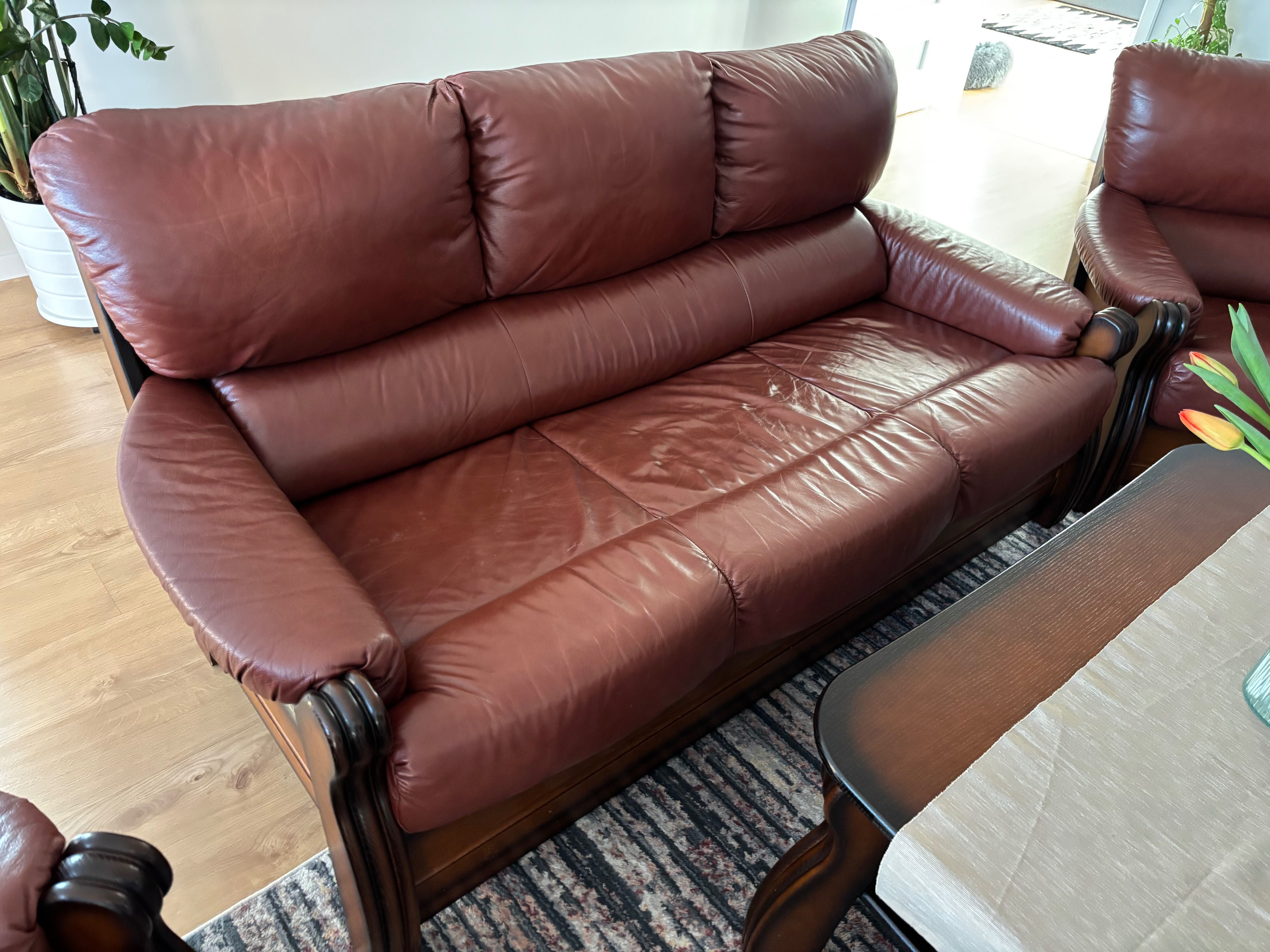 Komplet wypoczynkowy Kler – sofa, dwa fotele, ława