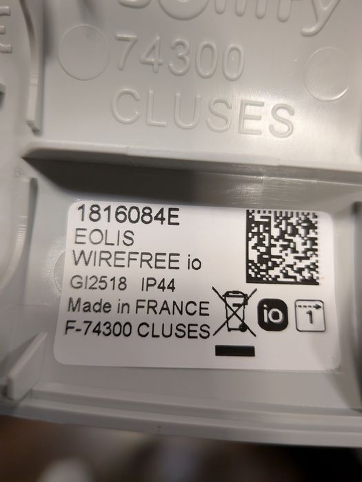 Bezprzewodowy czujnik wiatru Somfy iO