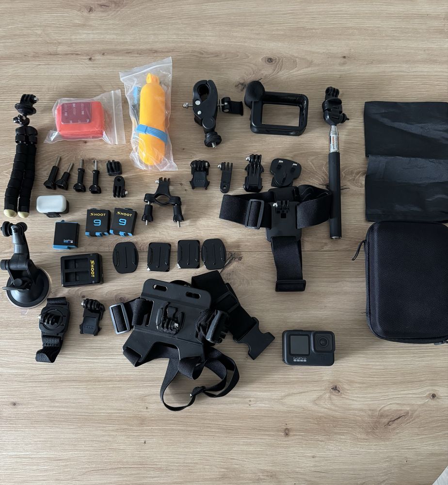 GoPro HERO 9 Black + Media Mod + Light Mod + Mega Zestaw Akcesoriów!