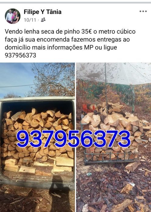 Vendo lenha seca de pinho