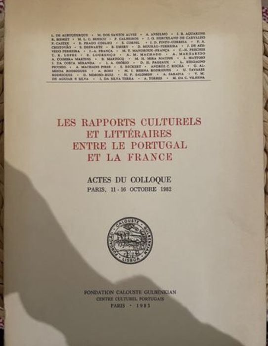 Les Rapports Culturels et Littéraires entre le Portugal et la France
