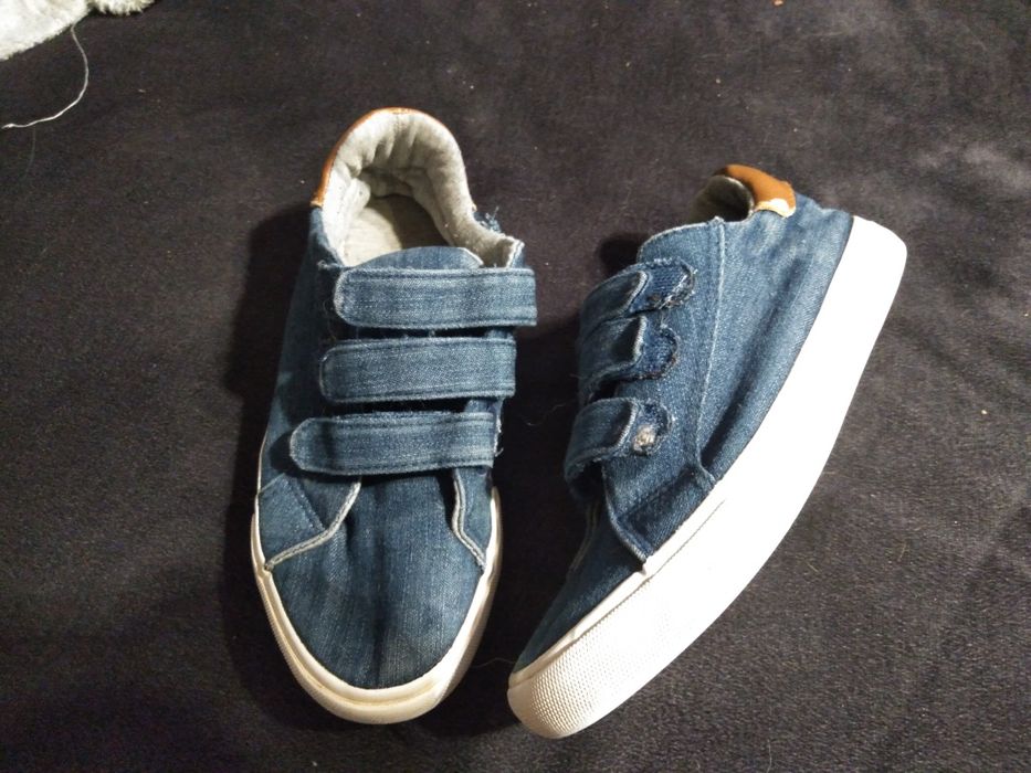 Trampki r. 34 = 22 cm jeans niebieskie