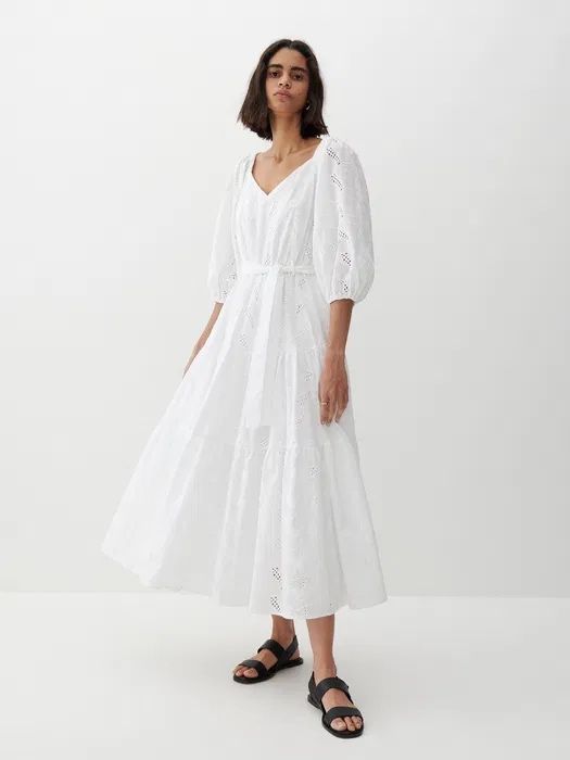 Сукня RESERVED максі біла котонова літня літня платье хлопковое белое