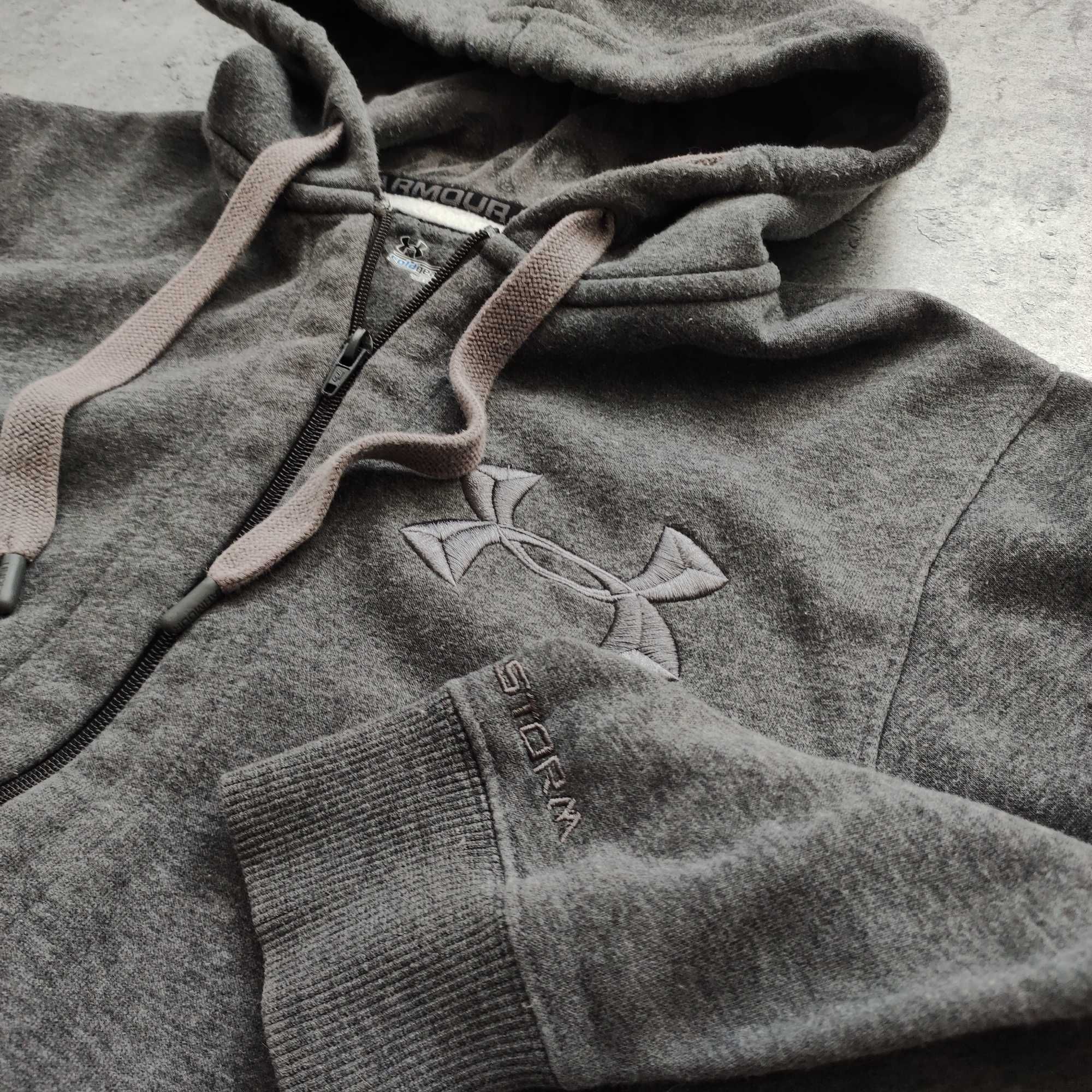 MĘSKA Bluza Rozpinana Sportowa z Kapturem Under Armour Gym Active Haft