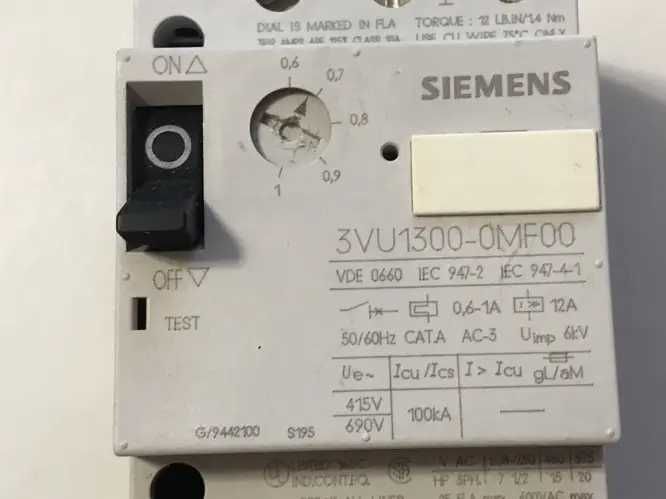 Автомат захисту двигуна Siemens 3vu1300-1mf00