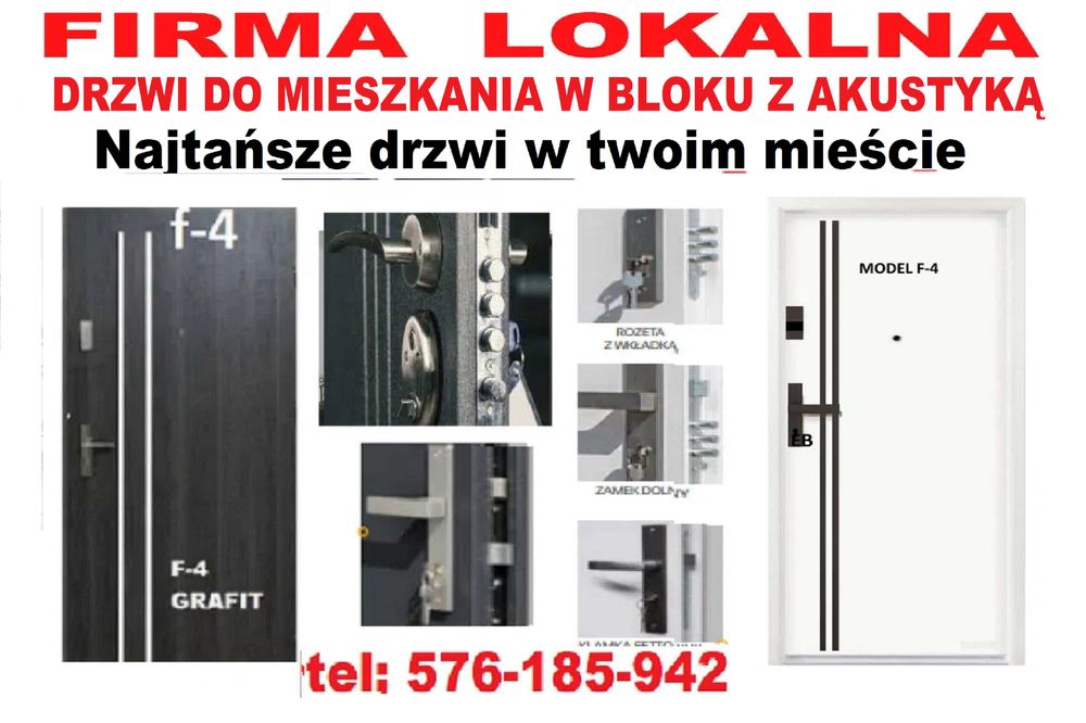 DRZWI z montażem do mieszkania -ZEWNĘTRZNE -wejściowe wewnątrzklatkowe