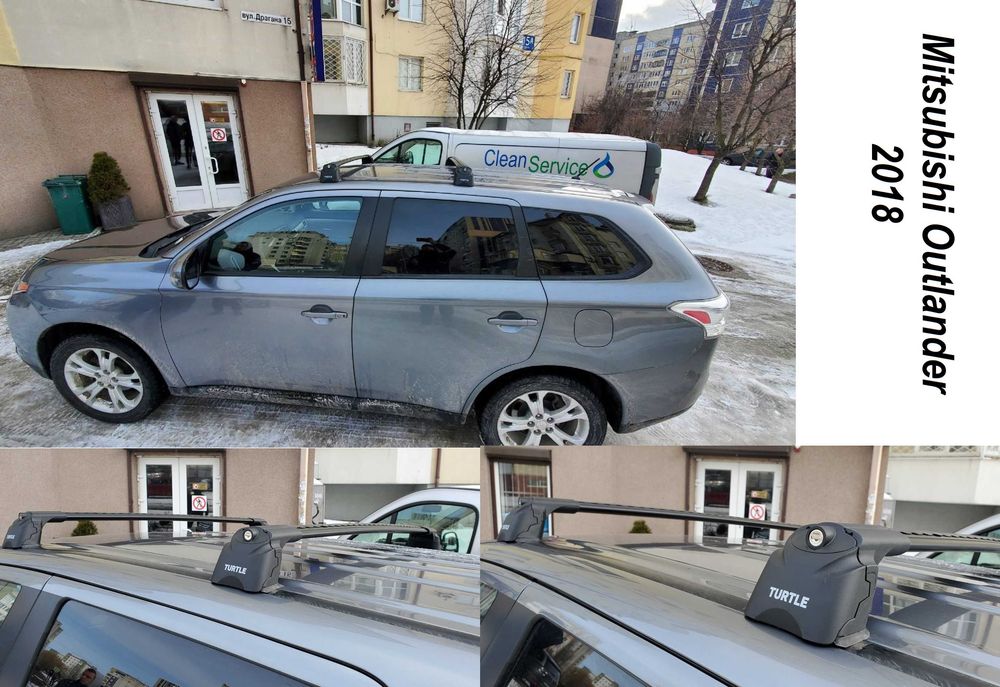 Багажник на крышу, поперечины в штатные места Turtle Air 3 серебристые