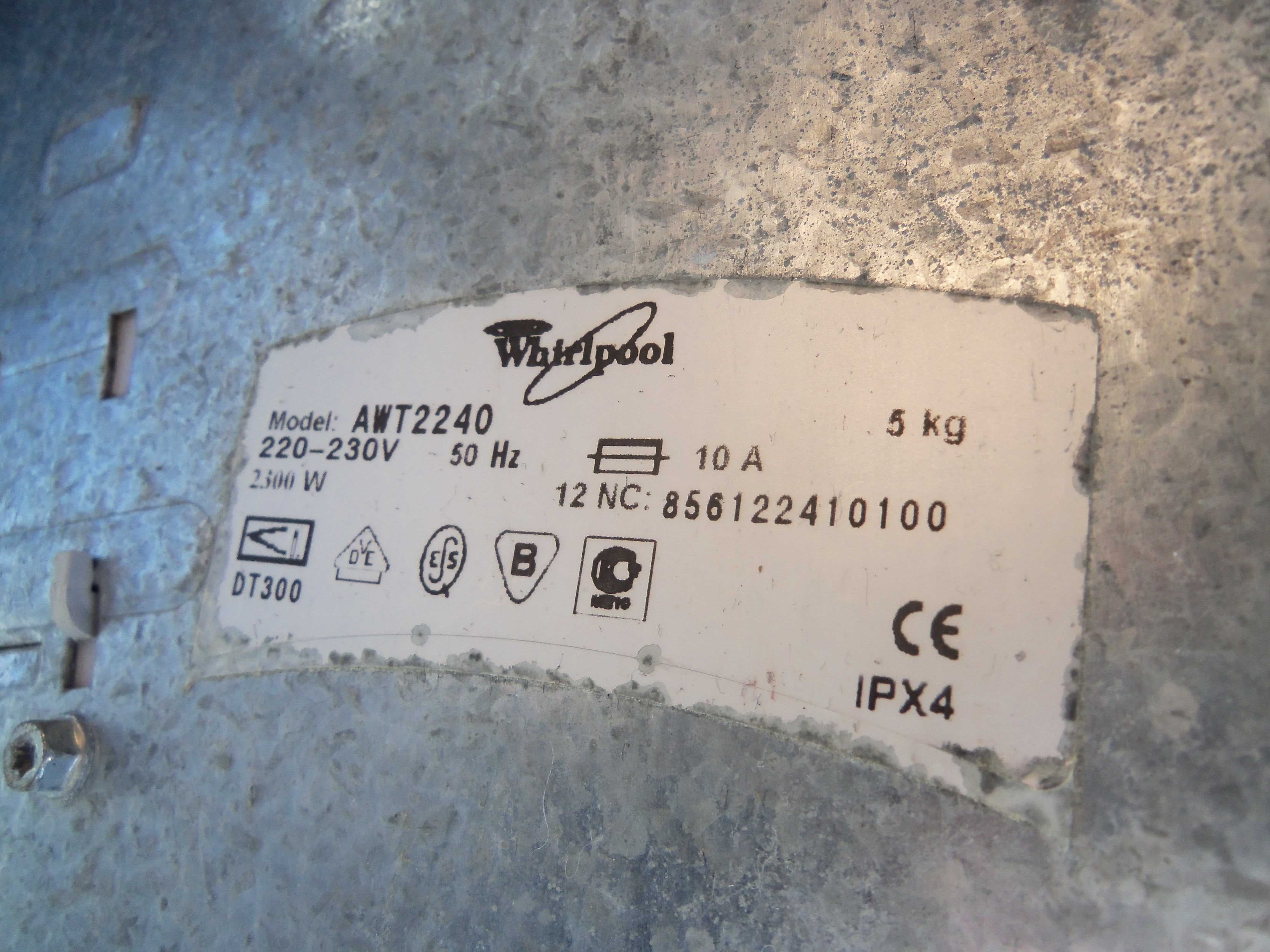 Whirlpool ładowana od góry, DZIAŁA, drży i trzęsie się przy wirowaniu