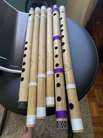 6 flautas Indianas Bansuri