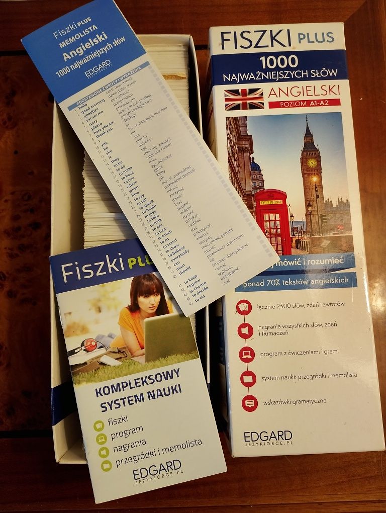Fiszki Plus Angielski 1000 najważniejszych słów