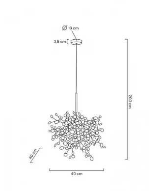 Lampa wisząca MONETE single złota - metal - NOWA, WYPRZEDAŻ MAGAZYNOWA