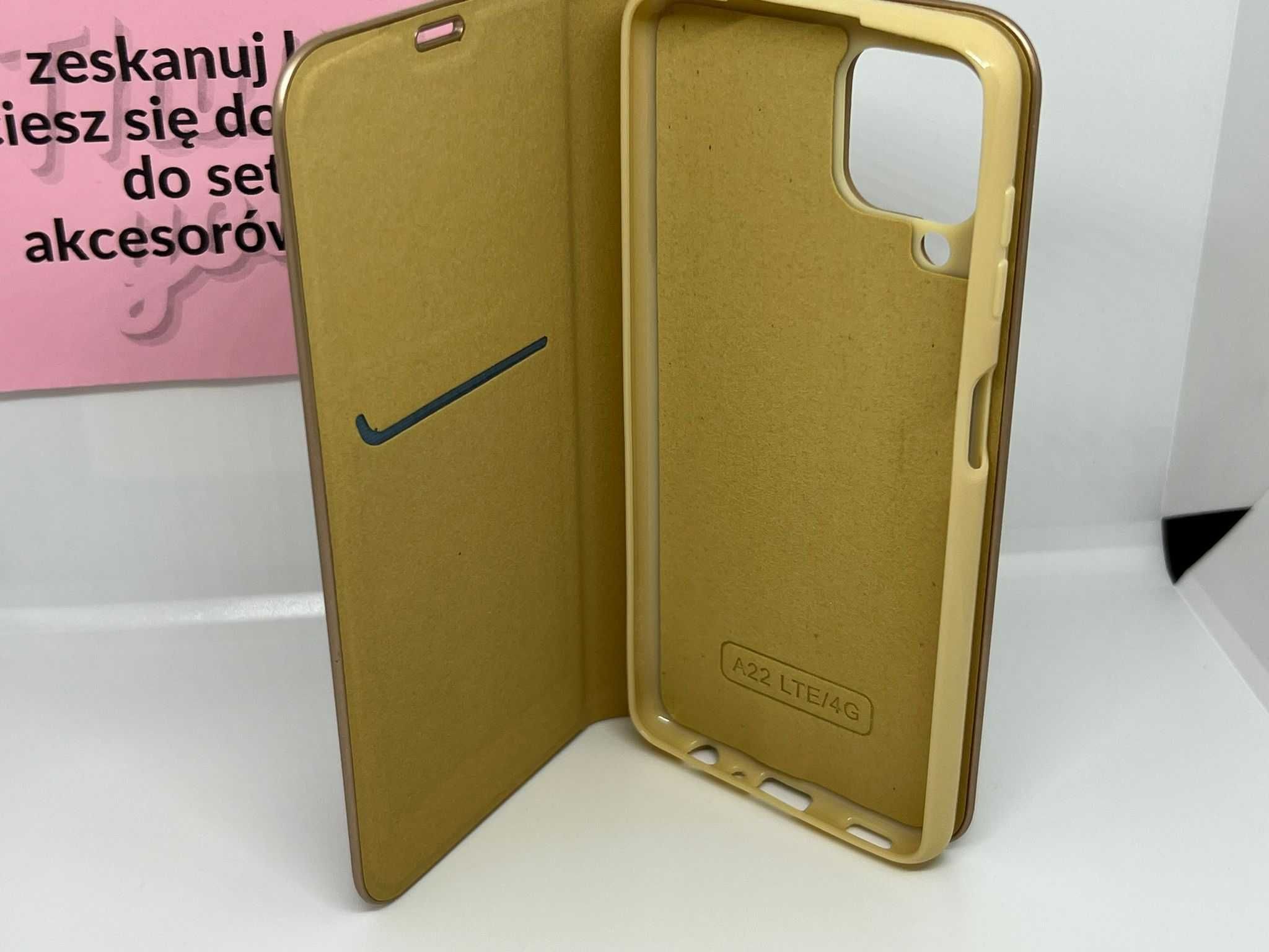 Kabura LUNA Book Gold do SAMSUNG A22 LTE ( 4G ) złoty