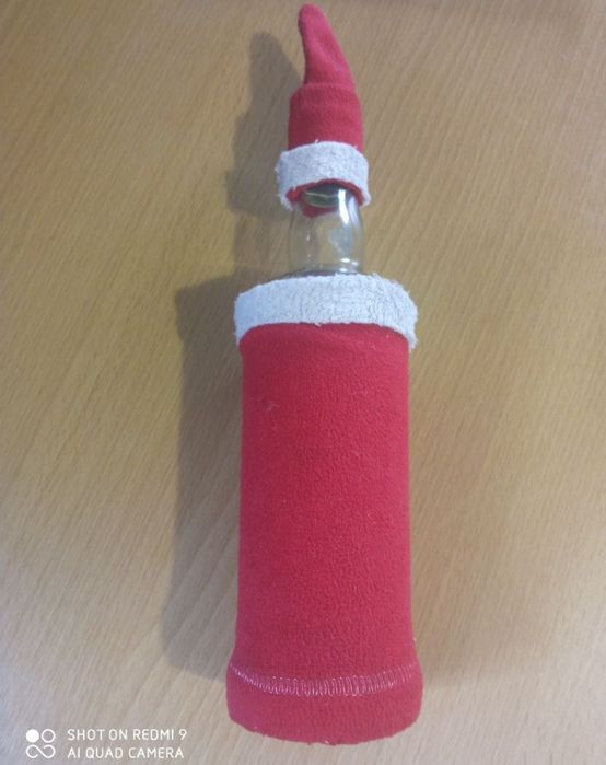 Ubranko, pokrowiec na butelkę. Prezent, opakowanie. Handmade