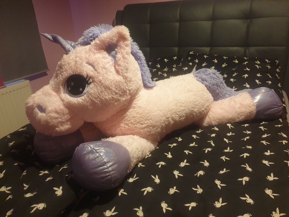 XXL Jednorożec maskotka olbrzym różowa bardzo duża ok.140 cm
