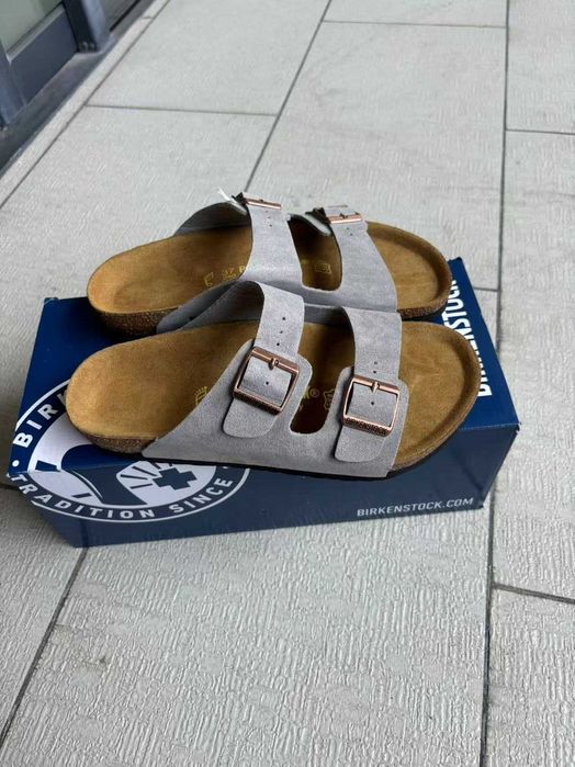 "Buty Trampki" Birkenstock_szary_kapcie_R.40